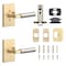 Sure-Loc Hardware Sure-Loc Hardware Levanto Privacy Rosette, Satin Brass, Smooth Grip in Nickel LV102 SB GRIP-SM NI - alternate 2